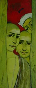 Broken Compound - Painting by Pramod Apet