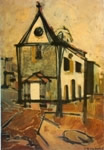 Church - Painting by Old Master Vasant Amberkar