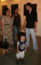 Malati Kalmadi and family at exhibition opening