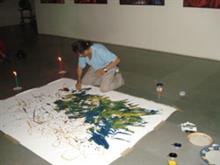 Earth Hour - Live painting by Sudhir Deshpande on 28th March 2009