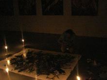 Earth Hour - Live painting by Sudhir Deshpande on 28th March 2009