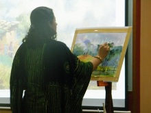 Live watercolour painting demonstration by Chitra Vaidya