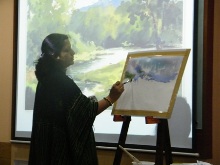 Live watercolour painting demonstration by Chitra Vaidya