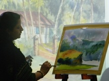 Live watercolour painting demonstration by Chitra Vaidya
