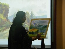Live watercolour painting demonstration by Chitra Vaidya