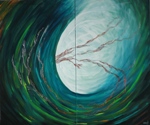 Exuberance, painting by Anuj Malhotra, Mixed medium on canvas, 30 X 36 inches