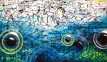 Awakening, painting by Anuj Malhotra, Mixed media on canvas, 18 X 30 inches