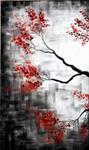 Cherry Blossom 1, painting by Anuj Malhotra, Acrylic on canvas, 30 X 18 inches