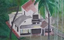 Holiday Home in Konkan, Painting by Bhalchandra Bapat