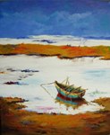 Waiting, painting by Deepali Sagade, Acrylic on Canvas, 30 X 24 inches