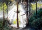Early Morning, painting by Jitendra Sule, Watercolor on Handmade paper, 27 X 20 inches