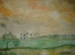 Sparkling Evening by Kalidhas Arumugam, Watercolor on Paper, 22 x 30 inches