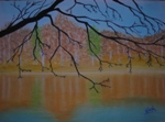 The Lakeside Peace, painting by Nilesh Potdar, Pastels on Paper, 12 X 16 inches