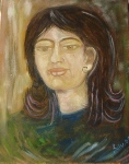 Sanjana by Ritu Agarwal, oil on canvas,12 x 16 inches