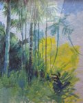 Grove, painting by Sachin Dange, Watercolor on Paper, 19 X 14.5 inches