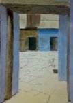 Entrance to Peace, painting by Sachin Dange, Watercolor on Paper, 19 X 14.5 inches