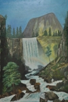 Vernal Falls Yosemite by Shireen Advani, Oil on Canvas, 30 x 20 inches