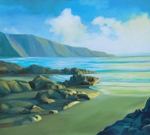 Beach View, painting by Sunil Kulkarni, Oil on canvas, 30 X 32 inches