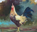 Kombada, painting by Sunil Kulkarni, Oil on canvas, 10 X 12 inches