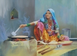 Lamani, painting by Sunil Kulkarni, Oil on canvas, 36 X 48 inches