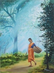 Paywat, painting by Sunil Kulkarni, Oil on canvas, 40 X 30 inches