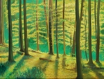 Sunrays, painting by Sunil Kulkarni, Oil on canvas, 30 X 40 inches