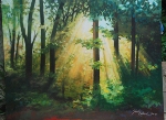 Sunrise, painting by Sunil Kulkarni, Acrylic on Canvas, 36 X 46 inches