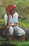 Untitled 13, painting by Sunil Kulkarni, Acrylic on canvas, 36 X 23 inches