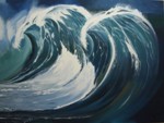 Wave, painting by Surajit Chatterjee, Acrylic on Canvas, 30 X 40 inches