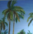Coconut Tree, painting by Yogesh Aundhkar, Acrylic on Canvas, 12 X 12 inches