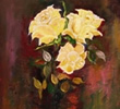 Roses, painting by Ritu Agarwal, Acrylic on Canvas, 12 x 12  inches