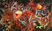 Utopia, painting by Anuj Malhotra, Mixed medium on canvas, 30 X 18
