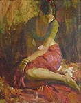 Figurative Painting by John Fernandes, Oil on Canvas, 30 X 25