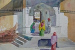 Rajashani House, Landscape Painting by M. K. Kelkar, Watercolour on Paper, 12 X 21.5