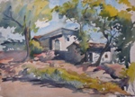 Village, Rural Life Painting by M. K. Kelkar, Watercolour on Paper, 11 X 15