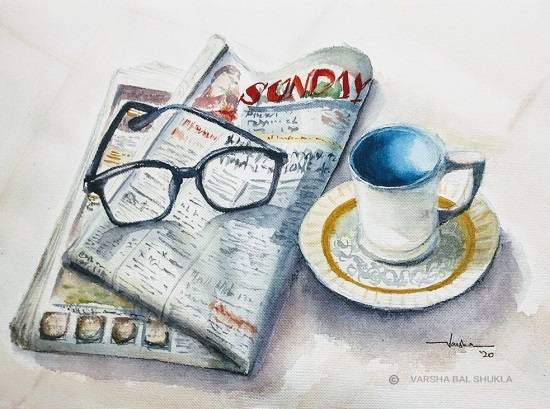 Painting by Varsha Shukla - Sunday morning