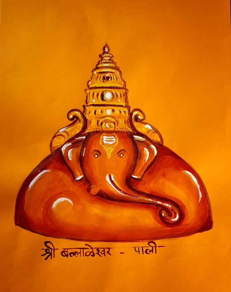 Painting by Varsha Shukla - Shri Ballaleshwar