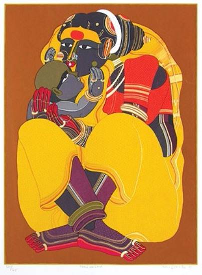 Limited Edition Print by Thota Vaikuntam - Mother and Child