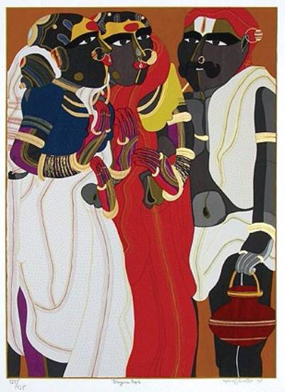 Paintings by Thota Vaikuntam - Telangana People