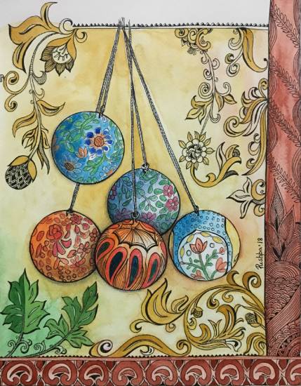 Painting by Pushpa Sharma - Christmas Hangings