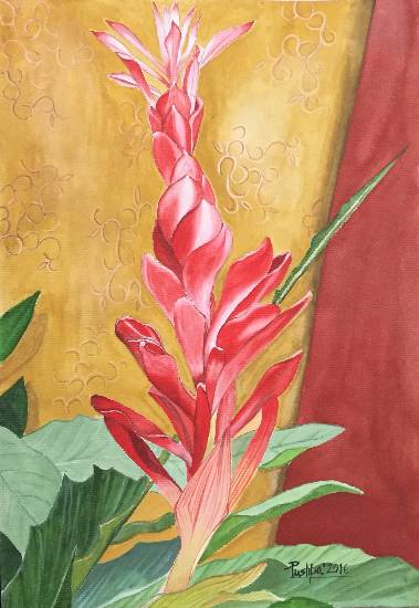 Painting by Pushpa Sharma - Ready to bloom