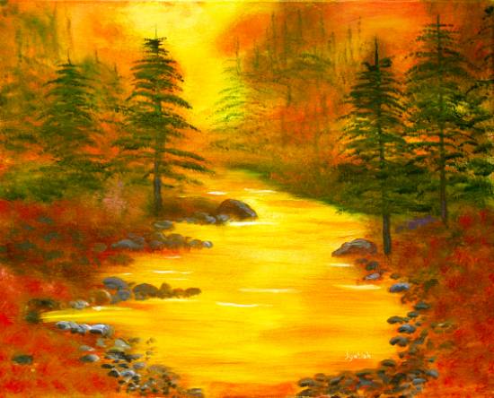 Painting by Nayaswami Jyotish - River of Light
