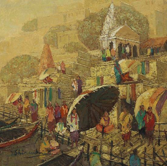 Painting by Yashwant Shirwadkar - Banaras - 6