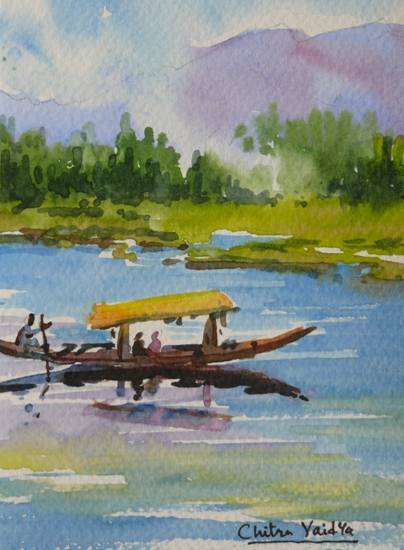 Paintings by Chitra Vaidya - Dal Lake
