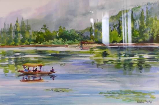 Paintings by Chitra Vaidya - Dal Lake