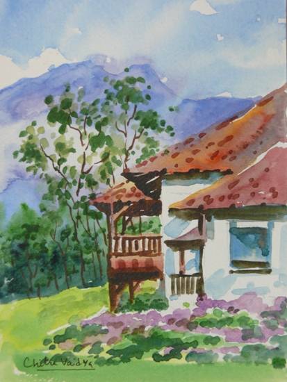 Painting by Chitra Vaidya - Munnar