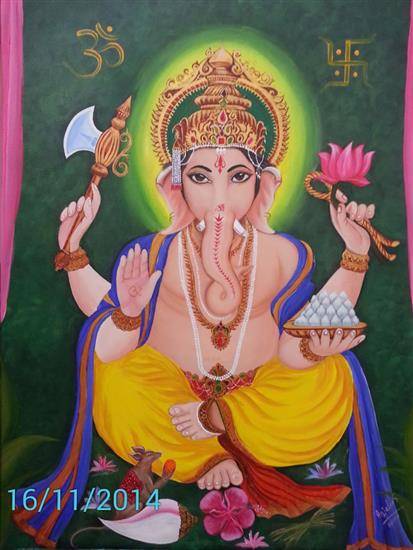 Painting by Anjalee S Goel - Ganesha