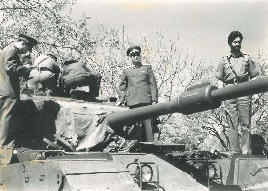 Photograph by Prem Vaidya - Marshal Yeh Chien, Vice Chairman, National Defence Council of Republic of China with a 12-member military mission visited Armoured Corps Centre at Ahmednagar, February 11, 1958