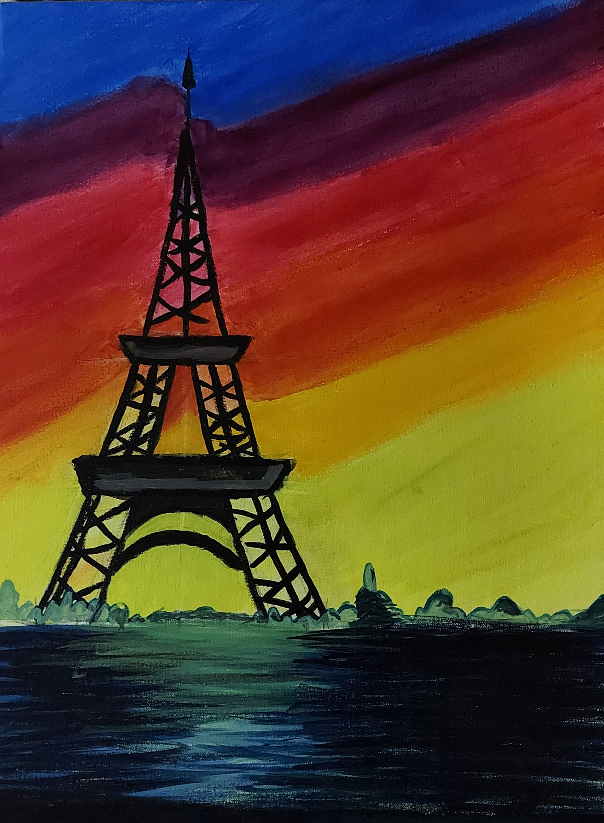 Painting by Shreya Singh - Eiffel tower