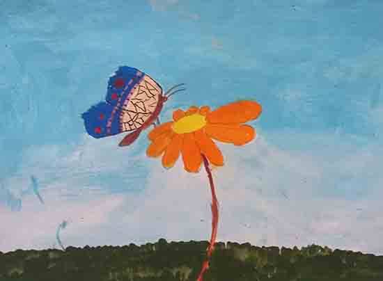 Painting by Malavika V P - Butterfly